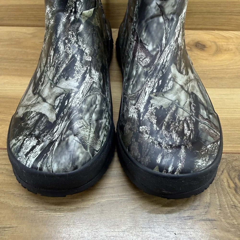 BOGS Rain Boot Plush Mossy Oak Camo Youth 3 Big Kids Faux Fur Lined Waterproof